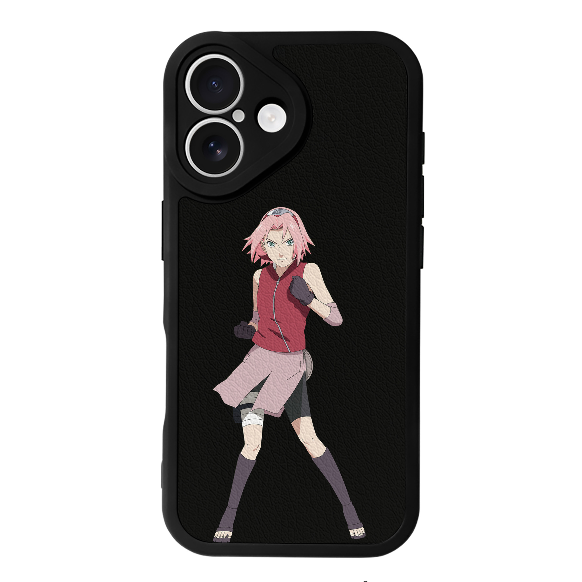 （画像用） NARUTO -ナルト- 春野サクラ Haruno Sakura 【iPhone 16シリーズ対応】シリコンスマホケース（レザー調） 材質：シリコン
